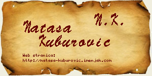 Nataša Kuburović vizit kartica
